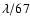 $\lambda / 67$