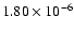 $1.80\times 10^{-6}$