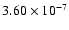 $3.60\times 10^{-7}$