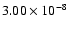 $3.00\times 10^{-8}$