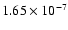 $1.65 \times 10^{-7}$