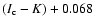 $(I_{\rm c}-K) + 0.068$