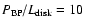 ${P_{\rm BP}
} \mathord{\left/ {\vphantom {{P_{\rm BP} } {L_{\rm disk} }}} \right.
\kern-\nulldelimiterspace} {L_{\rm disk} } = 10$