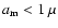 $a_{\rm m}< 1~\mu$