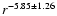$r^{-5.85\pm1.26}$
