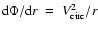 ${\rm d}\Phi/{\rm d}r~=~V_{\rm circ}^2/r$