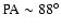 ${\rm PA} \sim 88 ^\circ $