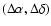 $(\Delta
\alpha, \Delta \delta)$