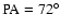 ${\rm PA}=72^\circ$