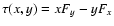 $\tau(x,y)=x F_y - y F_x$