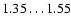 $1.35 \dots 1.55$