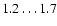 $1.2 \dots 1.7$