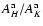 $A^{\rm a}_{H} /A^{\rm a}_{K}$