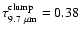 $\tau_{9.7~\mu{\rm m}}^{{\rm clump}}=0.38$