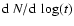 $\mbox{${\rm d}$ }N/\mbox{${\rm d}$ }\log(t)$