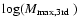 $\log(\mbox{$M_{{\rm max, 3rd}}$ })$