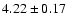 $4.22\pm0.17$