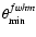 $\theta_{{\rm min}}^{{fwhm}}$