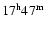 $17^{{\rm h}}47^{{\rm m}}$