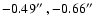 $-0.49\hbox{$^{\prime\prime}$ },-0.66\hbox{$^{\prime\prime}$ }$