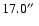 $17.0\hbox{$^{\prime\prime}$ }$