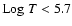 ${\rm Log}~T<5.7$