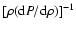 $[\rho ({\rm d}P/{\rm d}\rho)]^{-1}$