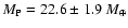 $M_{\rm P}=22.6 \pm 1.9~{M}_\oplus$