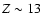 $Z \sim 13$
