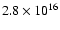 $2.8\times10^{16}$
