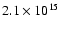 $2.1\times10^{15}$