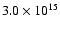 $3.0\times 10^{15}$