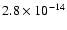 $2.8\times10^{-14}$