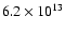 $6.2\times10^{13}$