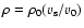 $\rho=\rho_0 (v_{\rm s}/v_0)$