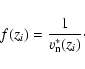 \begin{displaymath}f(z_{i}) = \frac{1}{v_{\rm n}^*(z_{i})}\cdot
\end{displaymath}