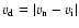 $v_{\rm d}=\vert v_{\rm n}-v_{\rm i}\vert$