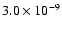 $3.0\times10^{-9}$