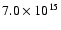 $7.0\times10^{15}$