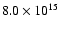 $8.0\times10^{15}$
