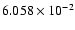 $6.058 \times 10^{-2}$