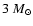 $3~M_\odot$