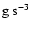${\rm g~s^{-3}}$