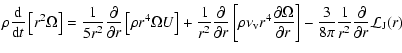 $\displaystyle \rho \frac{{\rm d}}{{\rm d}t} \left[r^2 {\Omega} \right]=
\frac{1...
...- \frac{3}{8\pi} \frac{1}{r^2} \frac{\partial}{\partial r}{{\cal L}_{\rm J}(r)}$