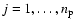 $j = 1,\dots,n_{\rm p}$