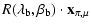 $\displaystyle {R}(\lambda_{\rm b},\beta_{\rm b})\cdot{\rm {\bf x}}_{\pi,\mu}$