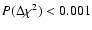 $
P(\Delta \chi^2) < 0.001 $