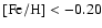 ${\rm [Fe/H]}<-0.20$