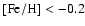 ${\rm [Fe/H]}<-0.2$