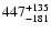 $\rm 447^{+135}_{-181}$
